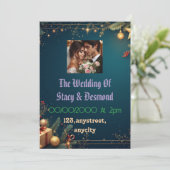 エレガントウェディング招待状カードビューティフルカップル 招待状 (スタンド正面)