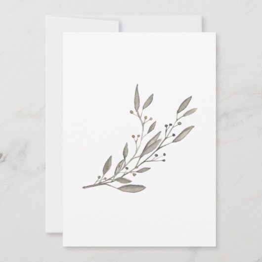 エレガントウェディング招待状グレーフローラリース 招待状 (裏面)