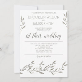 エレガントウェディング招待状グレーフローラ 招待状