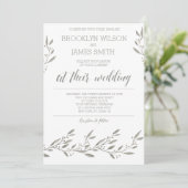 エレガントウェディング招待状グレーフローラ 招待状 (スタンド正面)