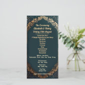 エレガントウェディング招待状スイートと金ゴールドフローラ (スタンド正面)