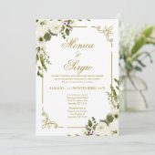 エレガントウェディング招待状スペインのイン 招待状 (スタンド正面)
