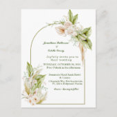 エレガントウェディング招待状テンプレートはがき ポストカード (正面)