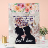 エレガントウェディング招待状テンプレート アクリルサイン (ウェディング)