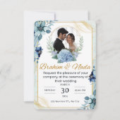 エレガントウェディング招待状デザイン 招待状 (正面)