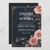 エレガントウェディング招待状デザイン 招待状 (正面/裏面)