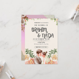 "エレガントウェディング招待状デザイン 招待状