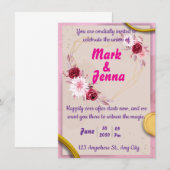 エレガントウェディング招待状フローラテーマ 招待状 (正面/裏面)