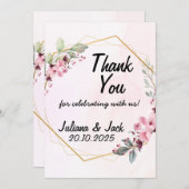 エレガントウェディング招待状ミニマリストスクリプトカード シーズンカード (正面/裏面)