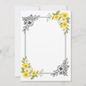 エレガントウェディング招待状モダン- & Romantic 招待状 (裏面)