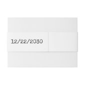 エレガントウェディング招待状用帯 招待状ベリーバンド (裏面例)