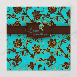 エレガントウェディング招待状金ゴールドフローラBB 2 招待状