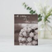 エレガントウェディング招待状12 インビテーションポストカード (スタンド正面)