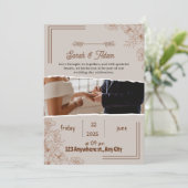 エレガントウェディング招待状 | フローラデザイン(Ph) 招待状 (スタンド正面)