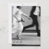 エレガントウェディング招待状 – ブラック&ホワイト 招待状 (裏面)