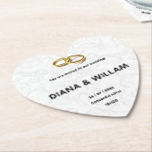 エレガントウェディング招待状 ペーパーコースター (アングル)