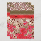 エレガントウェディング招待状 | 中性素朴デザイン 招待状 (正面/裏面)