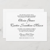 エレガントウェディング招待状 招待状 (正面/裏面)