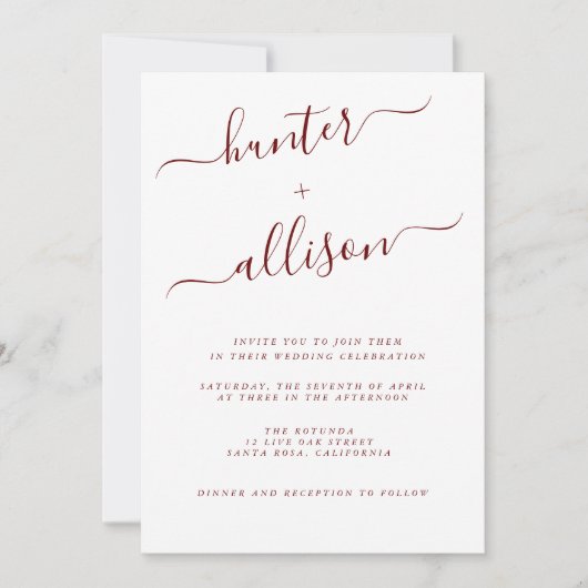 エレガントウェディング招待状 招待状 (正面)