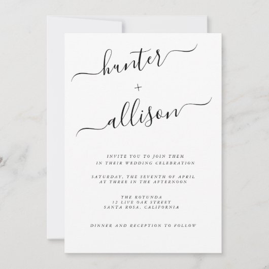 エレガントウェディング招待状 招待状 (正面)