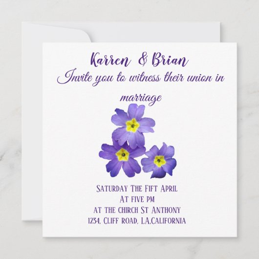 エレガントウェディング招待状 招待状 (正面)