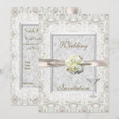 エレガントウェディング招待状 招待状 (正面/裏面)