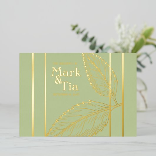 エレガントウェディング招待状 箔招待状 (立ち正面)