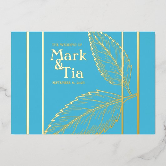 エレガントウェディング招待状 箔招待状 (正面)