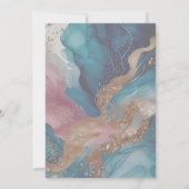 エレガントウェディング招待状 – 編集可能テンプレート 招待状 (裏面)