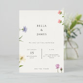 エレガントウェディング招待状 | 編集可能テンプレート 箔招待状 (立ち正面)