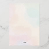 エレガントウェディング招待状 | 編集可能テンプレート 箔招待状 (裏面)