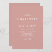 エレガントウェディング招待状 |背面の詳細 招待状 (正面/裏面)