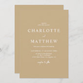 エレガントウェディング招待状 |背面の詳細 招待状 (正面/裏面)