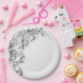 エレガントウェディング紙クイリングデザイン ペーパープレート (パーティー)