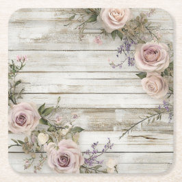 エレガントウェディング紙コースター スクエアペーパーコースター