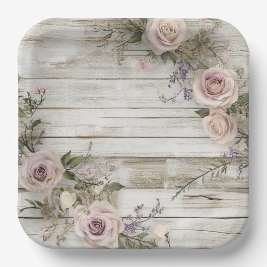 エレガントウェディング紙プレート ペーパープレート (正面)