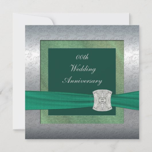 エレガントウェディング記念日パーティの招待状 招待状 (正面)