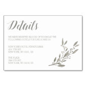 エレガントウェディング詳細カードグレーフローラ テーブルナンバー (正面)