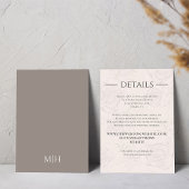 エレガントウェディング詳細赤面フローラ緑 エンクロージャーカード