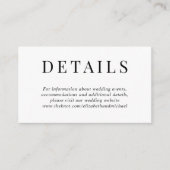 エレガントウェディング詳細 エンクロージャーカード (正面)