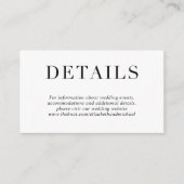 エレガントウェディング詳細 エンクロージャーカード (正面)