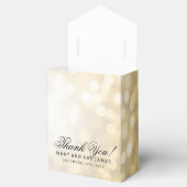 エレガントウェディング金ゴールドグリッターライト フェイバーボックス (オープン)