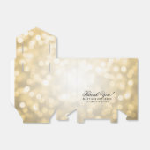 エレガントウェディング金ゴールドグリッターライト フェイバーボックス (折り畳みなし)