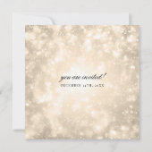 エレガントウェディング金ゴールドシャンパン《写真》ぼけ味 招待状 (裏面)