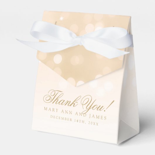 エレガントウェディング金ゴールド《写真》ぼけ味スパークルライト フェイバーボックス (正面サイド)