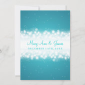 エレガントウェディング魔法スパークルターコイズ 招待状 (裏面)