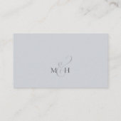 エレガントウェディングRSVPオンラインライトブルーフローラ エンクロージャーカード (裏面)