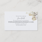 エレガントウェディングRSVPオンラインライトブルーフローラ エンクロージャーカード (正面)