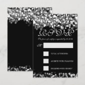 エレガントウェディングRSVPシルバーライト 出欠カード (正面/裏面)