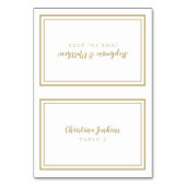 エレガントウェデカスタムィング座席表金ゴールドホワイト テーブルナンバー (正面)